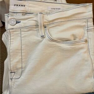 Frame Denim Women's Cream Straight Leg Jeans